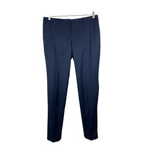 Hugo Boss Mens Navy Dress Pants Size 48 Wool & Elastane Blend Slim Fit